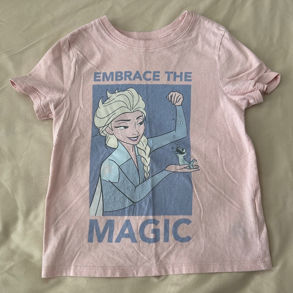 Old Navy Pink Frozen Elsa Tee Size 5